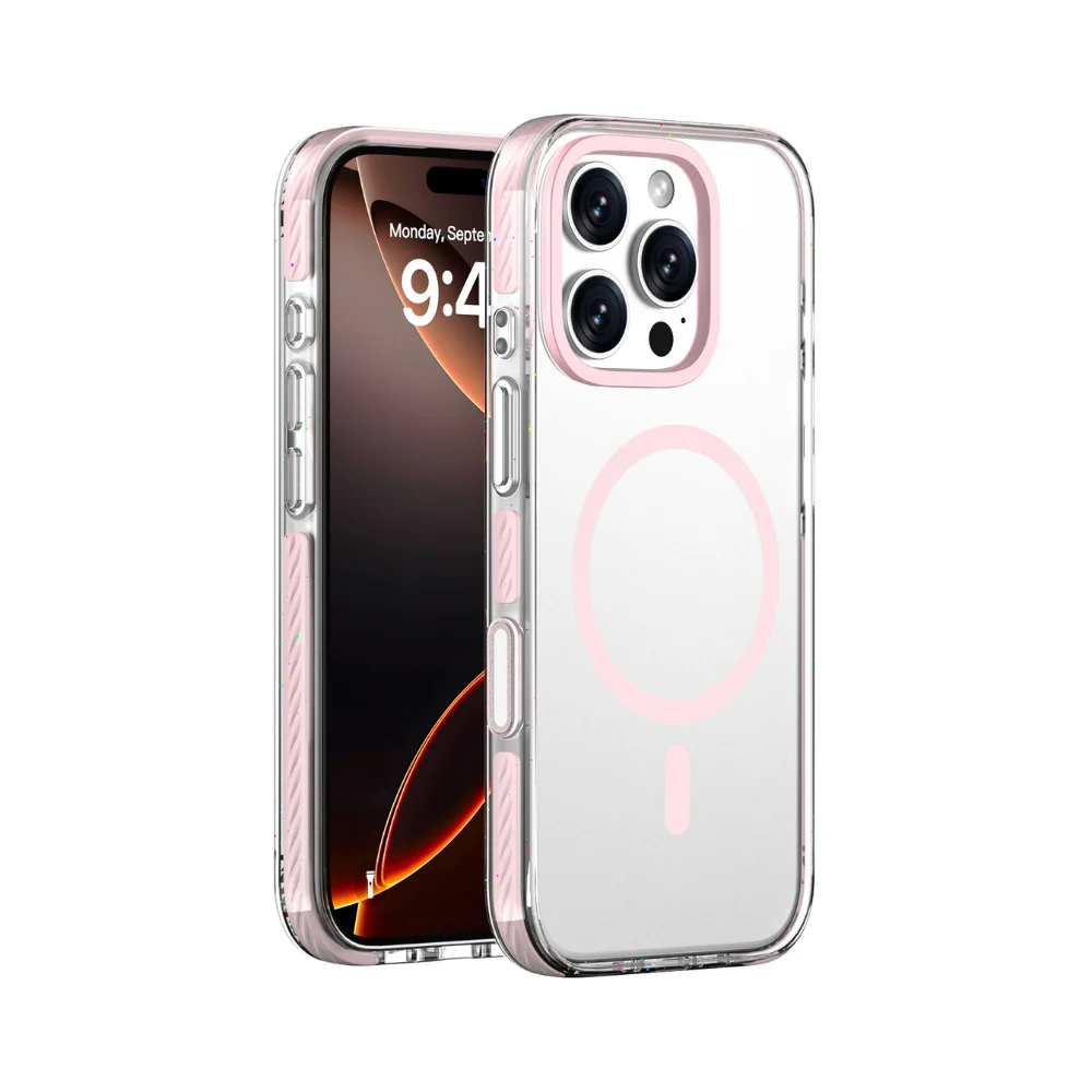 [Magsafe Compatible] Apple iPhone 16/Pro/Max - Transparent Anti-Drop Magnetic Protective Case - Image 4