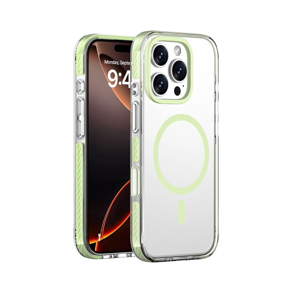 [Magsafe Compatible] Apple iPhone 16/Pro/Max - Transparent Anti-Drop Magnetic Protective Case - Image 6