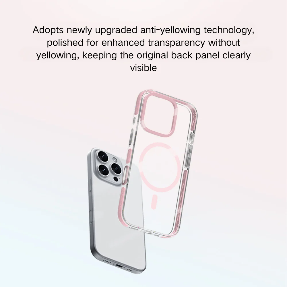 [Magsafe Compatible] Apple iPhone 16/Pro/Max - Transparent Anti-Drop Magnetic Protective Case - Image 8
