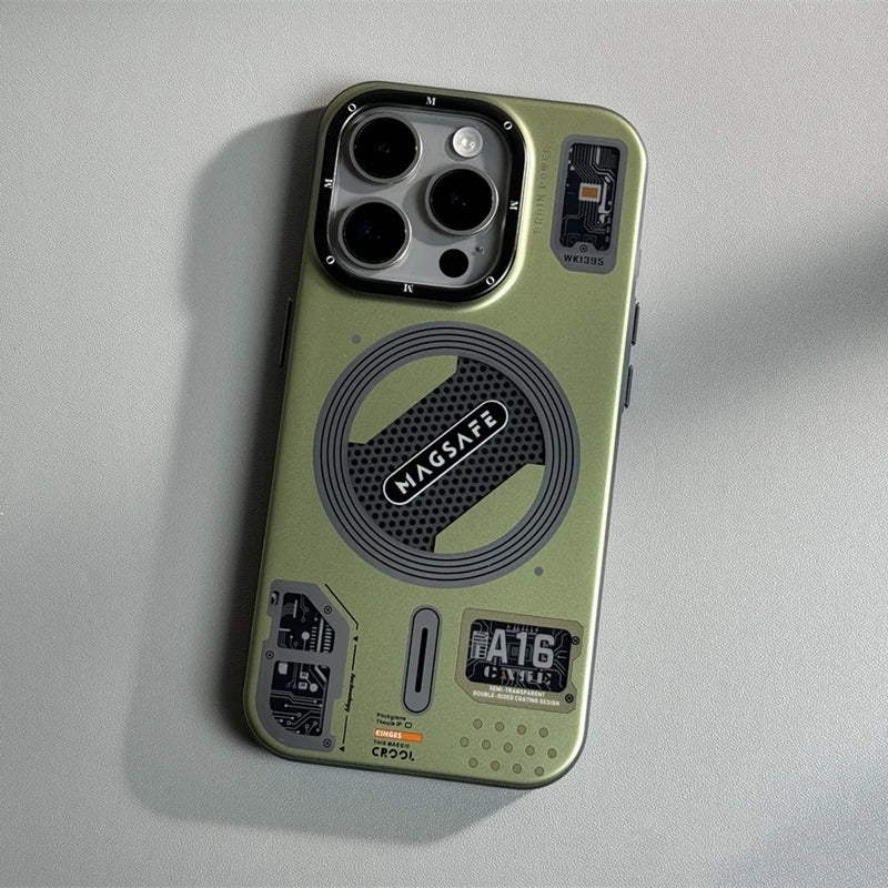 [Magsafe Compatible] Apple iPhone 16 / Pro / Pro Max Matte Shockproof Mechanics Series Case - Image 12