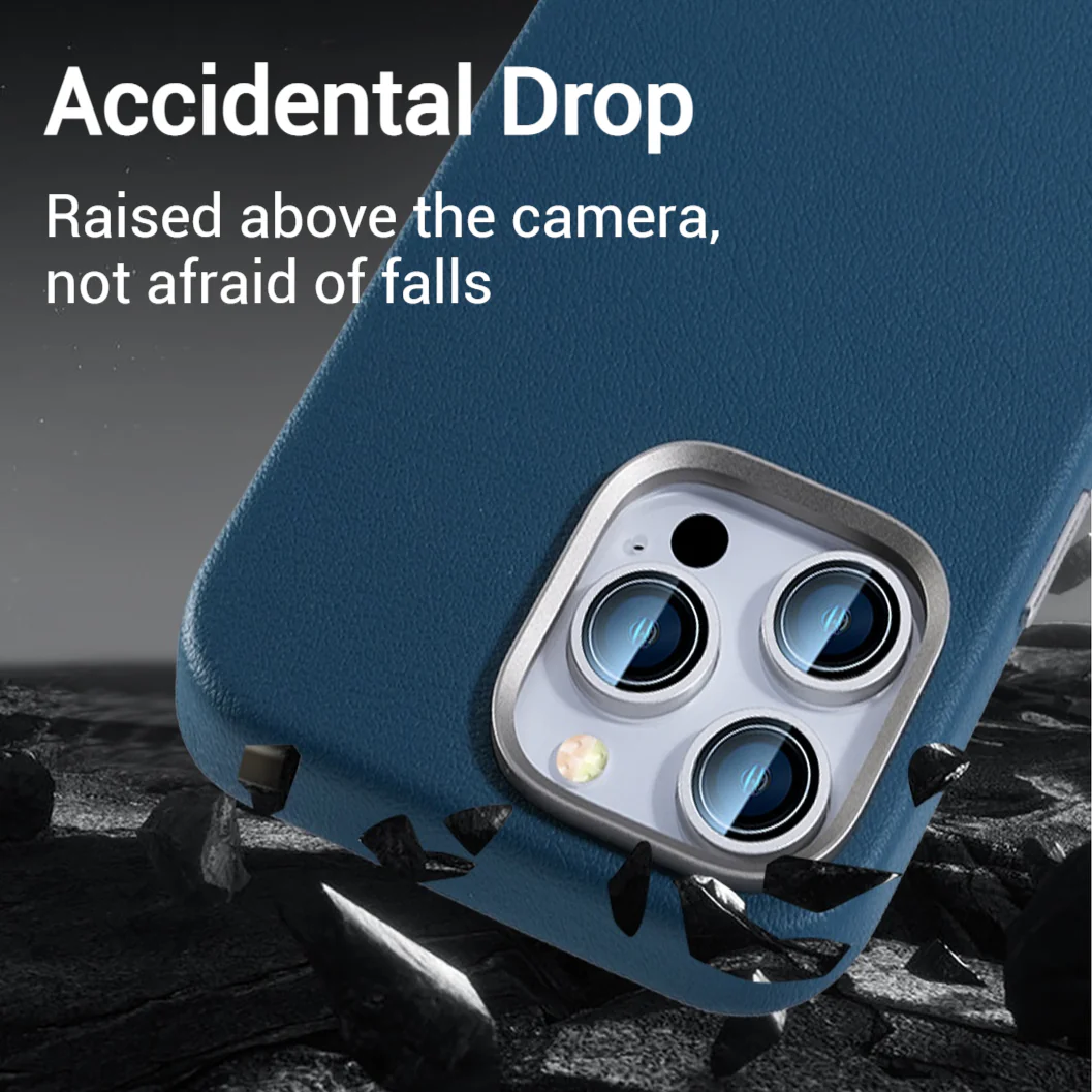 [Magsafe Compatible] Apple iPhone 16/Pro/Pro Max/Plus Premium Leather Shockproof Case - Image 2