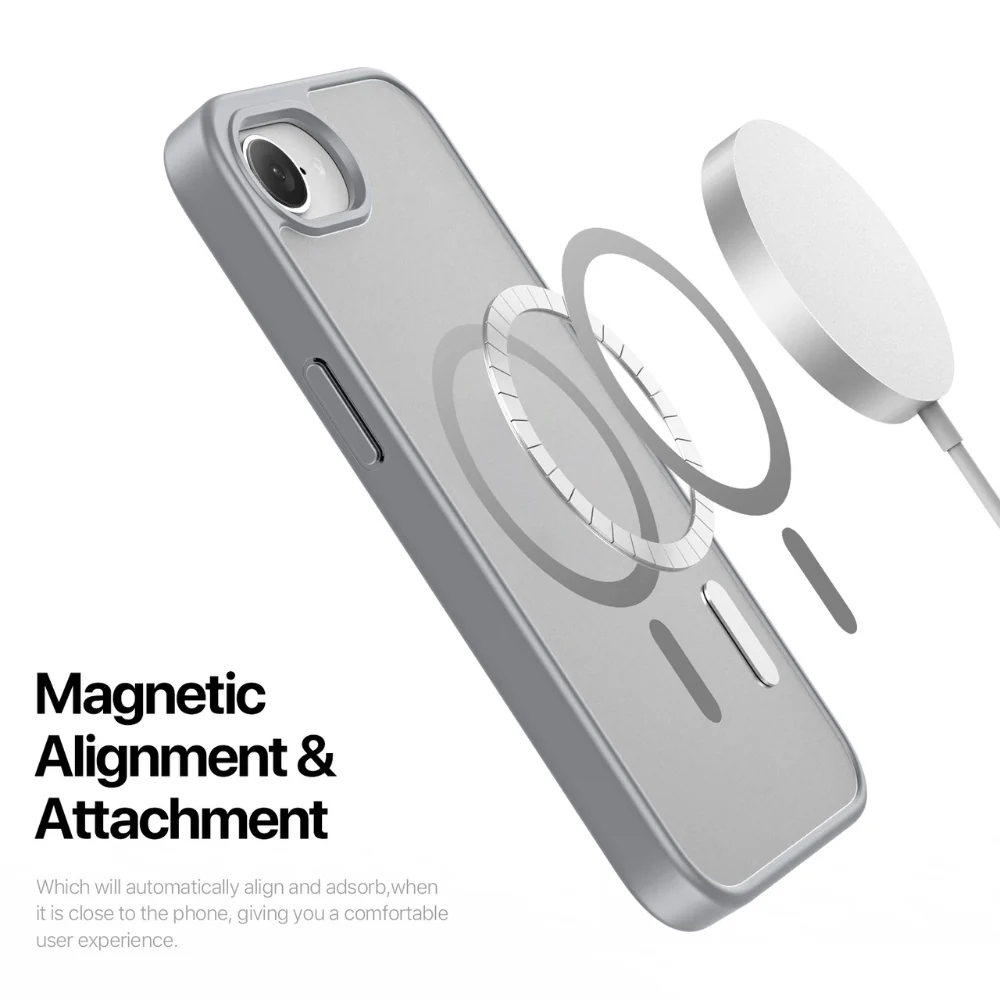 [Magsafe Compatible] Apple iPhone 16e & 17e - Minimalist Magnetic Matte Anti-Drop Phone Case - Image 8