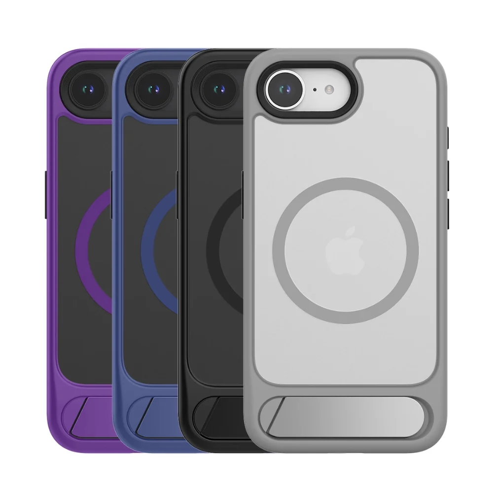 [Magsafe Compatible] Apple iPhone 16e & 17e - Semi-Transparent Shockproof Essentials Series Case With Stand - Image 2