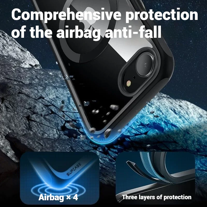 [Magsafe Compatible] Apple iPhone 16e & 17e - SUPCASE Full-coverage Transparent Shield Shockproof Heavy Duty Airbag Case - Image 5