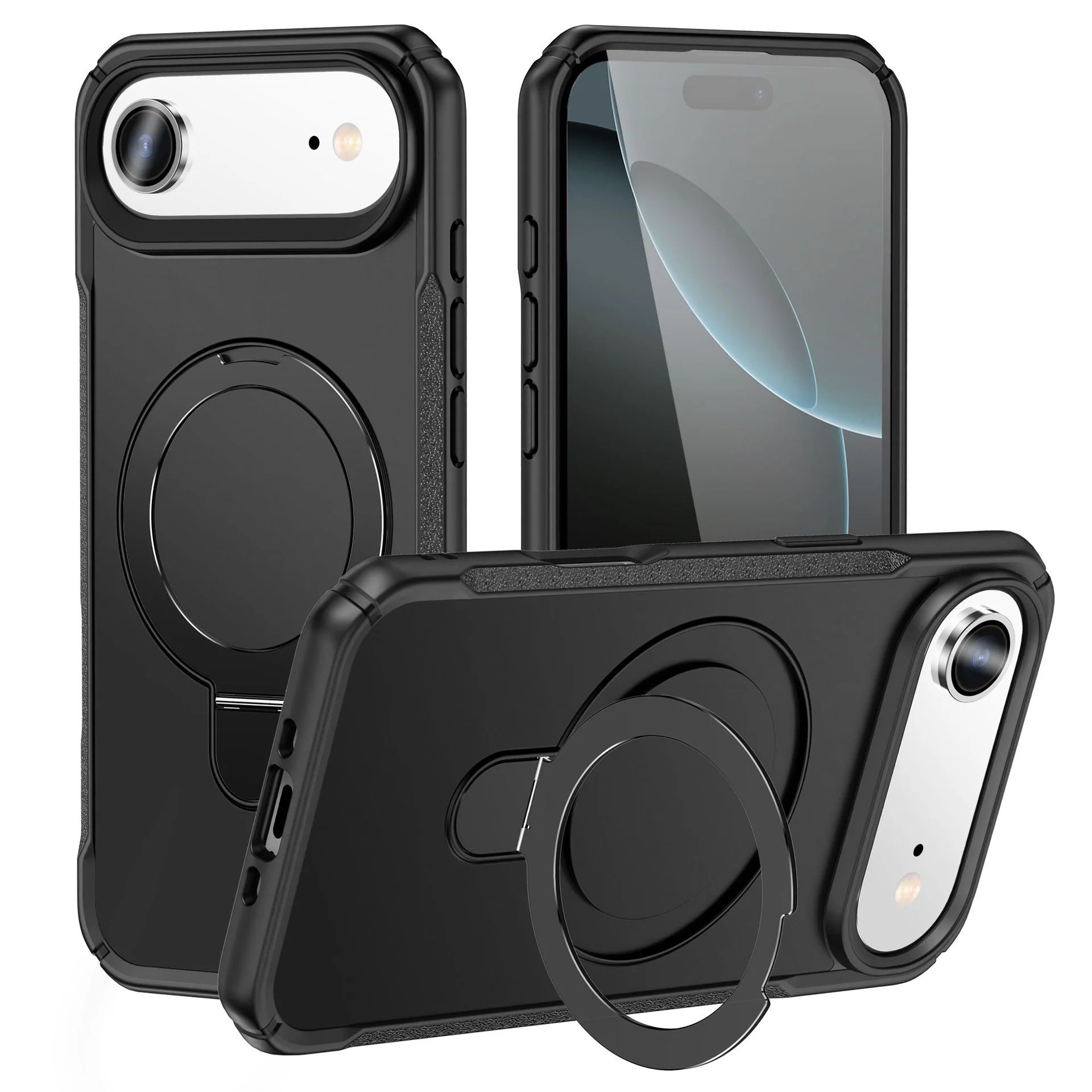 [Magsafe Compatible] Apple iPhone 17 Air 360 Degree Rotating Stand Shockproof Case - Image 3