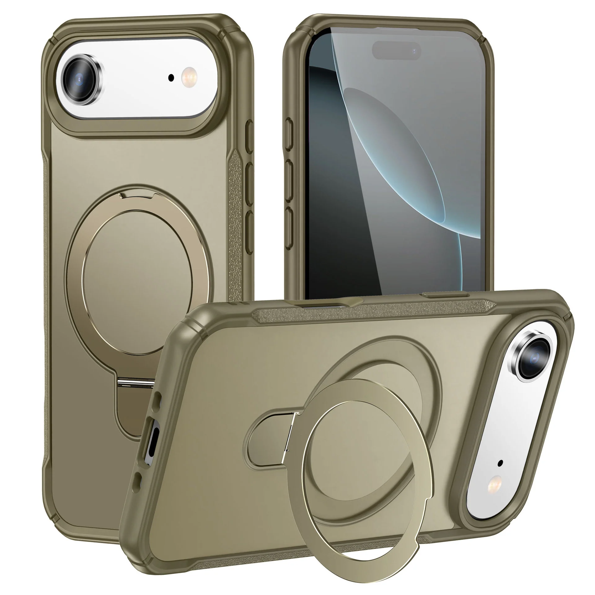 [Magsafe Compatible] Apple iPhone 17 Air 360 Degree Rotating Stand Shockproof Case - Image 4
