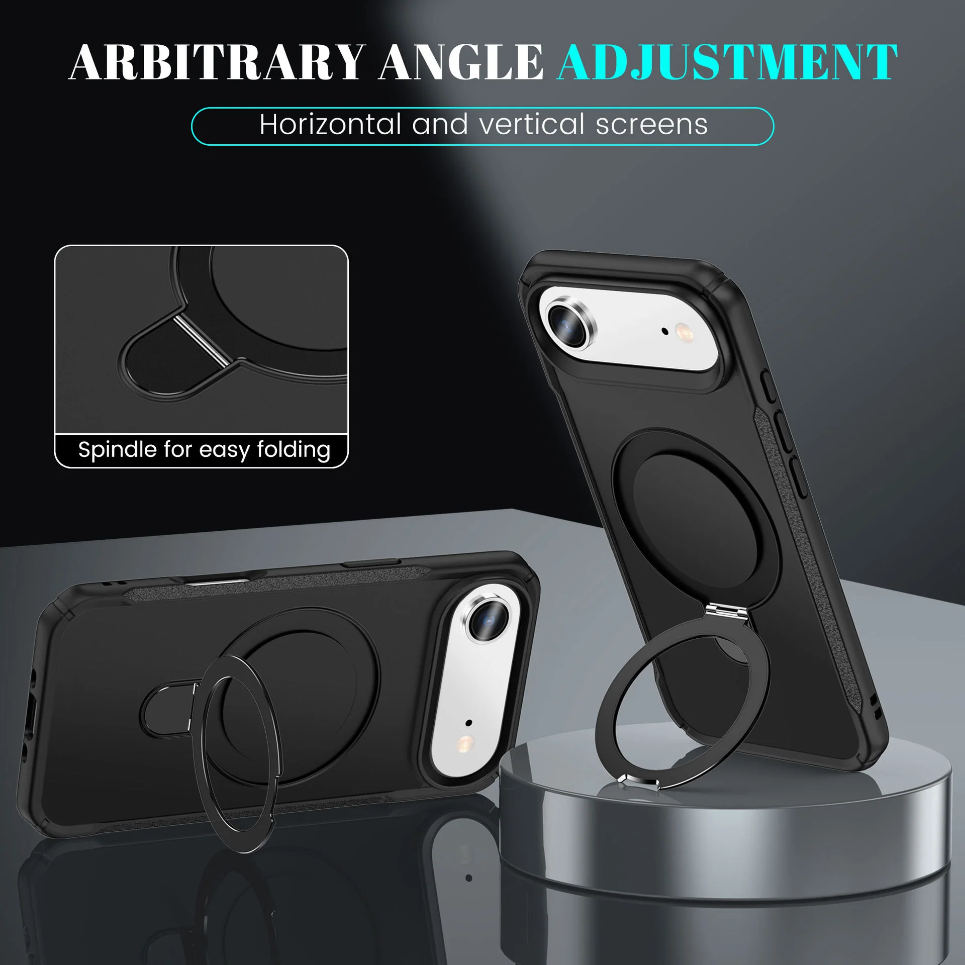 [Magsafe Compatible] Apple iPhone 17 Air 360 Degree Rotating Stand Shockproof Case - Image 5
