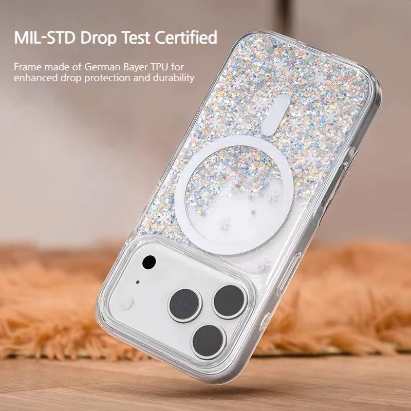 [Magsafe Compatible] Apple iPhone 17/Air/Pro/Max - SwitchEasy 3D Liquid Glitter Shockproof Phone Case - Image 10