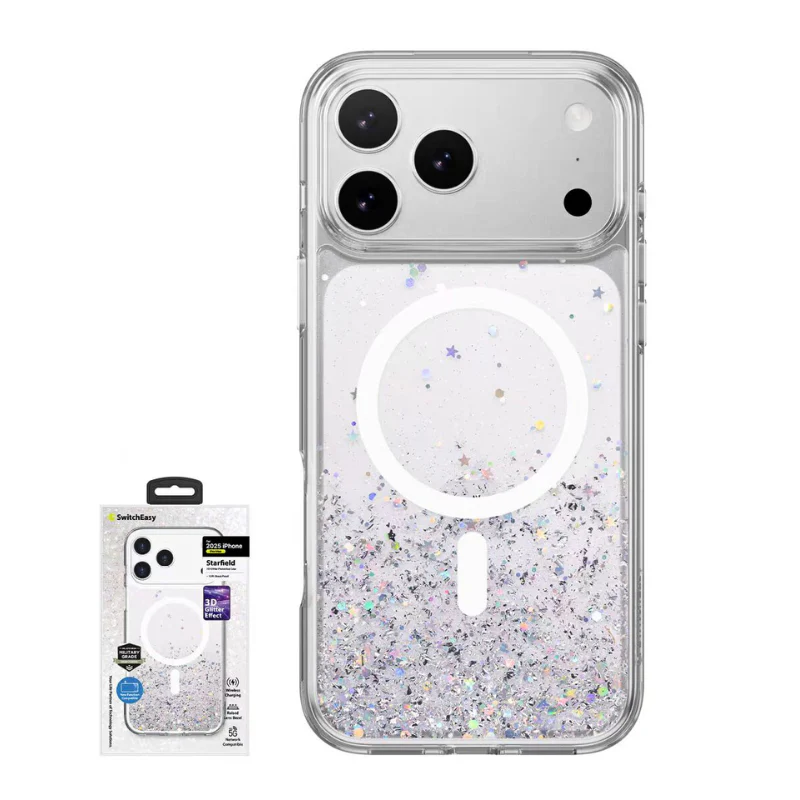 [Magsafe Compatible] Apple iPhone 17/Air/Pro/Max - SwitchEasy 3D Liquid Glitter Shockproof Phone Case - Image 12