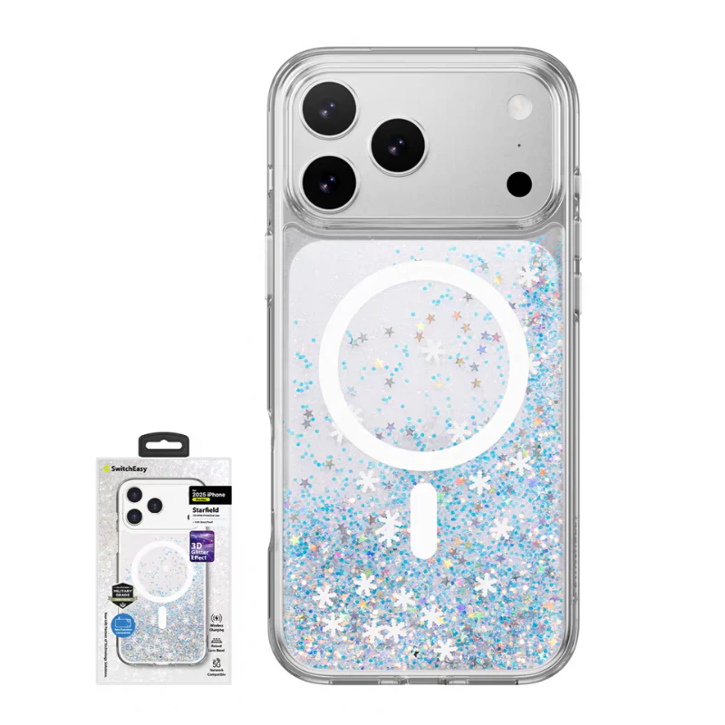 [Magsafe Compatible] Apple iPhone 17/Air/Pro/Max - SwitchEasy 3D Liquid Glitter Shockproof Phone Case - Image 13