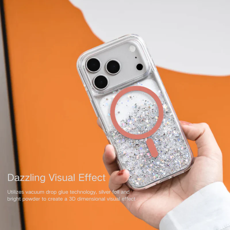 [Magsafe Compatible] Apple iPhone 17/Air/Pro/Max - SwitchEasy 3D Liquid Glitter Shockproof Phone Case - Image 3