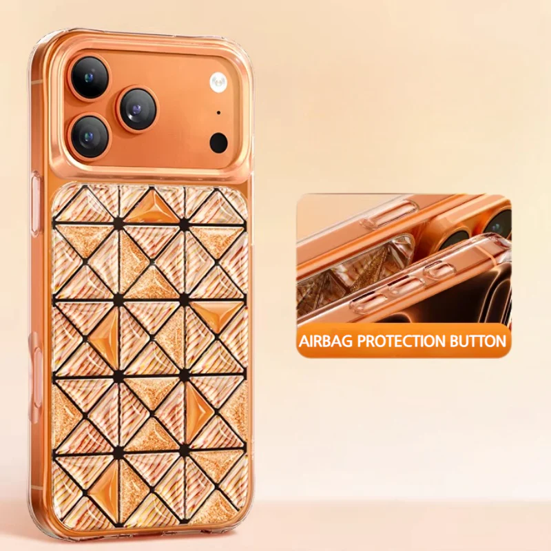 [Magsafe Compatible] Apple iPhone 17/Pro/ Pro Max - Kingxbar Geometric 3D Shockproof Phone Case - Image 7