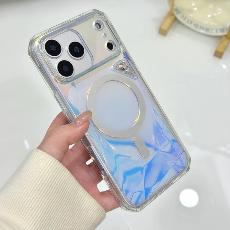 [Magsafe Compatible] Apple iPhone 17 Pro/ Pro Max - Kingxbar Iridescent Sparkle Airbag Shockproof Case - Image 10