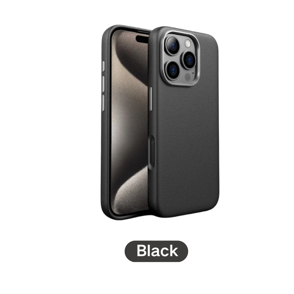 [Magsafe Compatible][Big Camera Hole] Apple iPhone 16/Pro/Max - Soft Full Wrap and Anti Fall Genuine Leather Series Case - Image 11