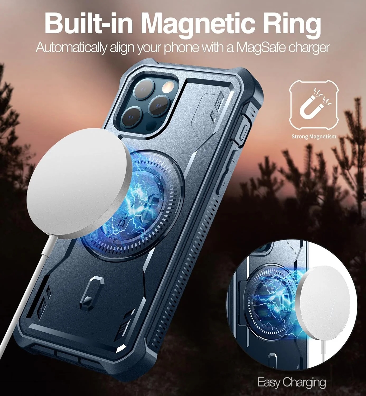 [Magsafe Compatible][Built-in Screen Protector] Apple iPhone 15/Plus/Pro/Max - Military-Grade Rugged Air Cushion Shockproof Case - Image 5