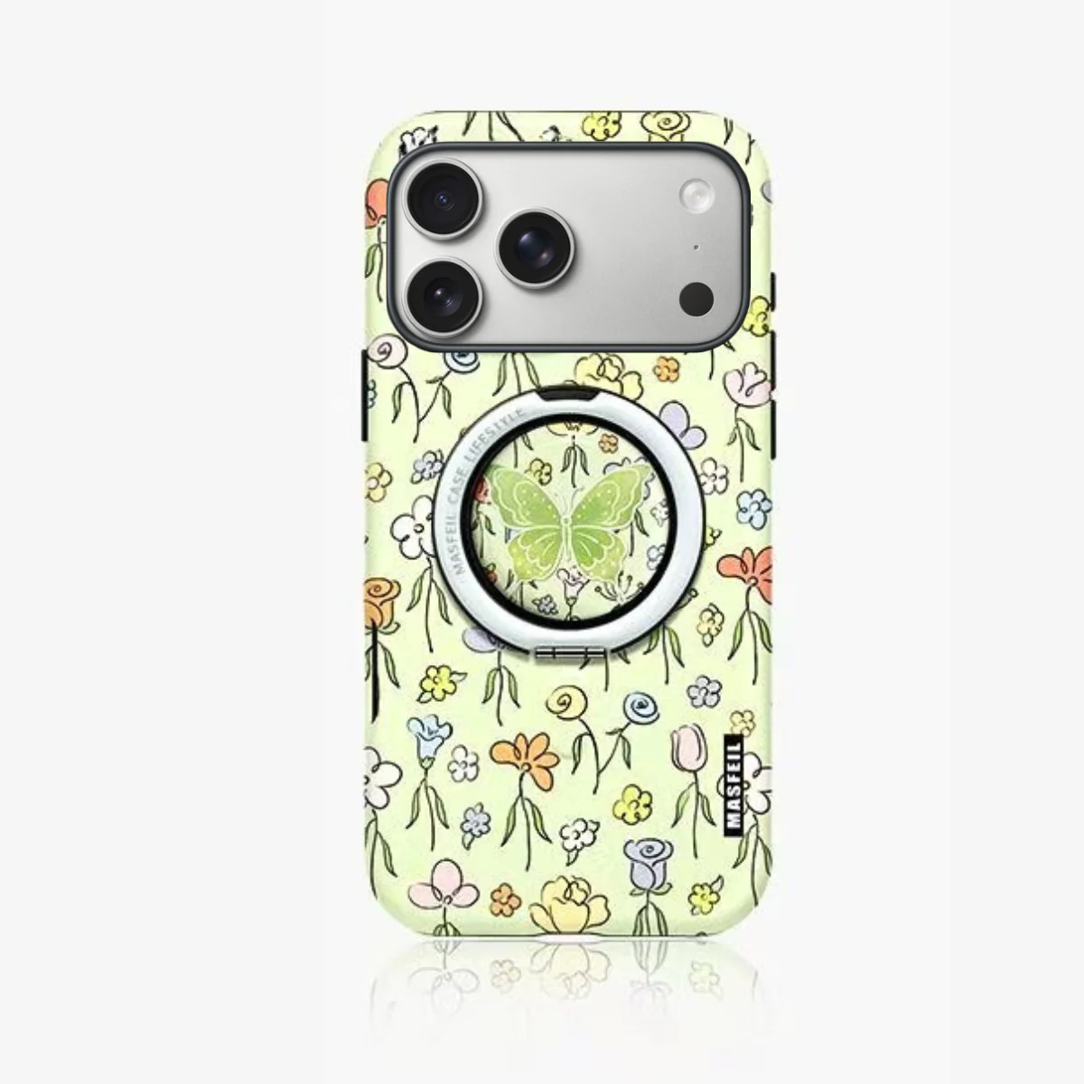 [Magsafe Compatible][Built-in Stand] Apple iPhone 17/Air/Pro/Max - Floral Double-Layer Full-Protection Shockproof Case - Image 9