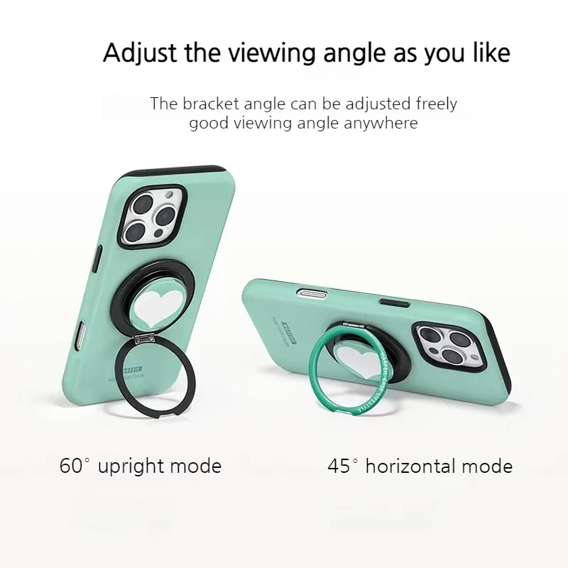 [Magsafe Compatible][Built-in Stand] Apple iPhone 16/Pro/Pro Max/Plus - Minimalist Solid Color Double-Layer Shockproof Case - Image 3