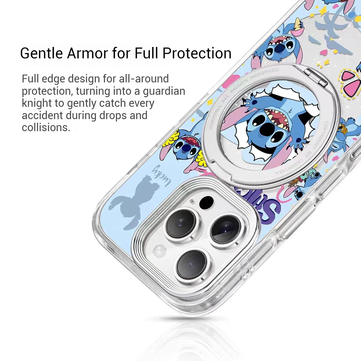 [Magsafe Compatible][Built-in Stand] Apple iPhone 17/Air/Pro/Pro Max Stitch Cute Full-Cover Shockproof Phone Case - Image 3