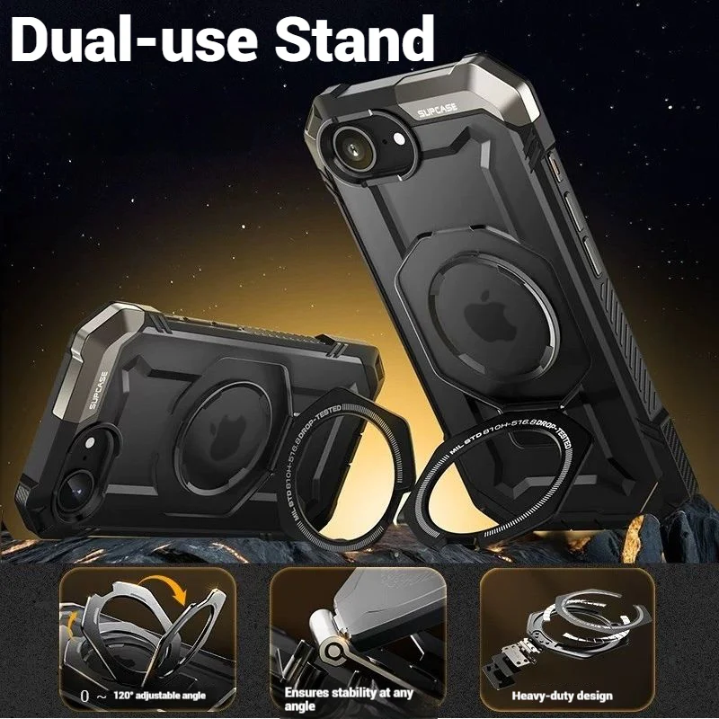 [Magsafe Compatible][Built-in Stand] Apple iPhone 16e & 17e - SUPCASE Shield Shockproof Rugged Heavy Duty Case - Image 2