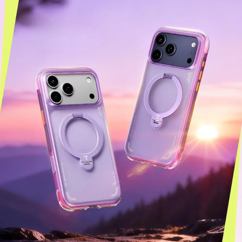 [Magsafe Compatible][Built-in Stand] Apple iPhone 17 Pro/Pro Max - TORRAS Acrylic Airbag Full-Body Shockproof Case - Image 7