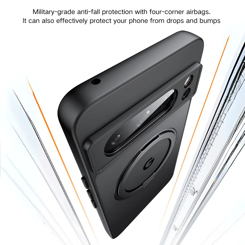 [Magsafe Compatible][Built-in Stand] Google Pixel 10/Pro/XL - Matte Transparent Shockproof Case - Image 9