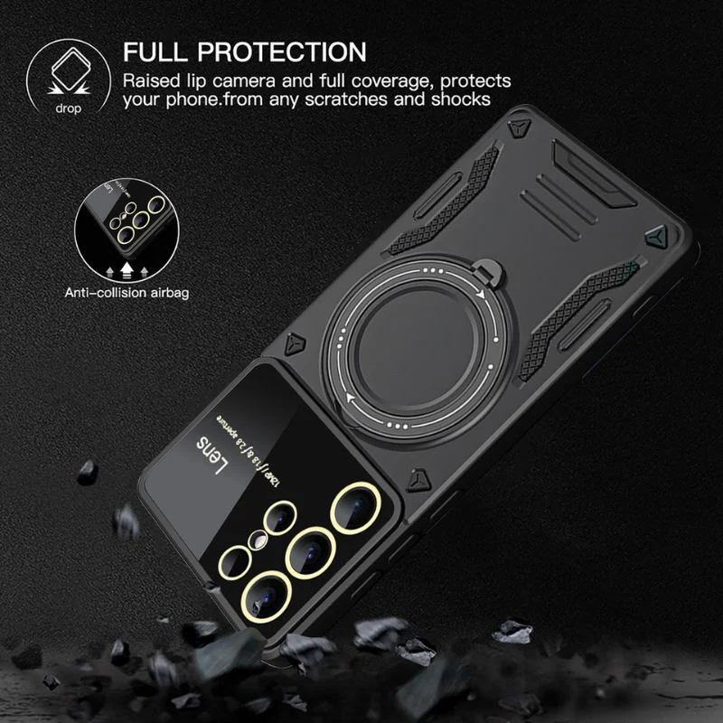 [Built-in Stand] Samsung Galaxy A34 5G (SM-A346) - Full Wrap Military-grade Shockproof Hard Shell Stand Series Case With Lens Protector - Image 10