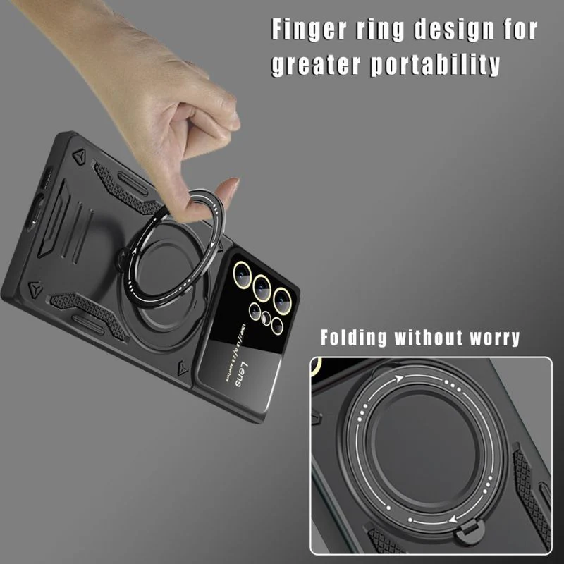 [Built-in Stand] Samsung Galaxy A34 5G (SM-A346) - Full Wrap Military-grade Shockproof Hard Shell Stand Series Case With Lens Protector - Image 11