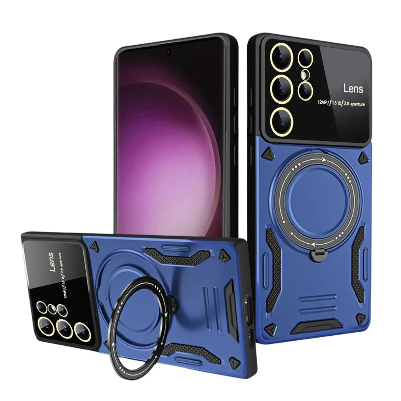 [Built-in Stand] Samsung Galaxy A34 5G (SM-A346) - Full Wrap Military-grade Shockproof Hard Shell Stand Series Case With Lens Protector - Image 2