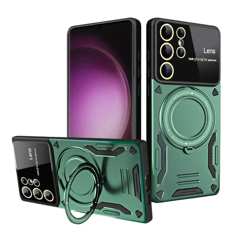 [Built-in Stand] Samsung Galaxy A34 5G (SM-A346) - Full Wrap Military-grade Shockproof Hard Shell Stand Series Case With Lens Protector - Image 5