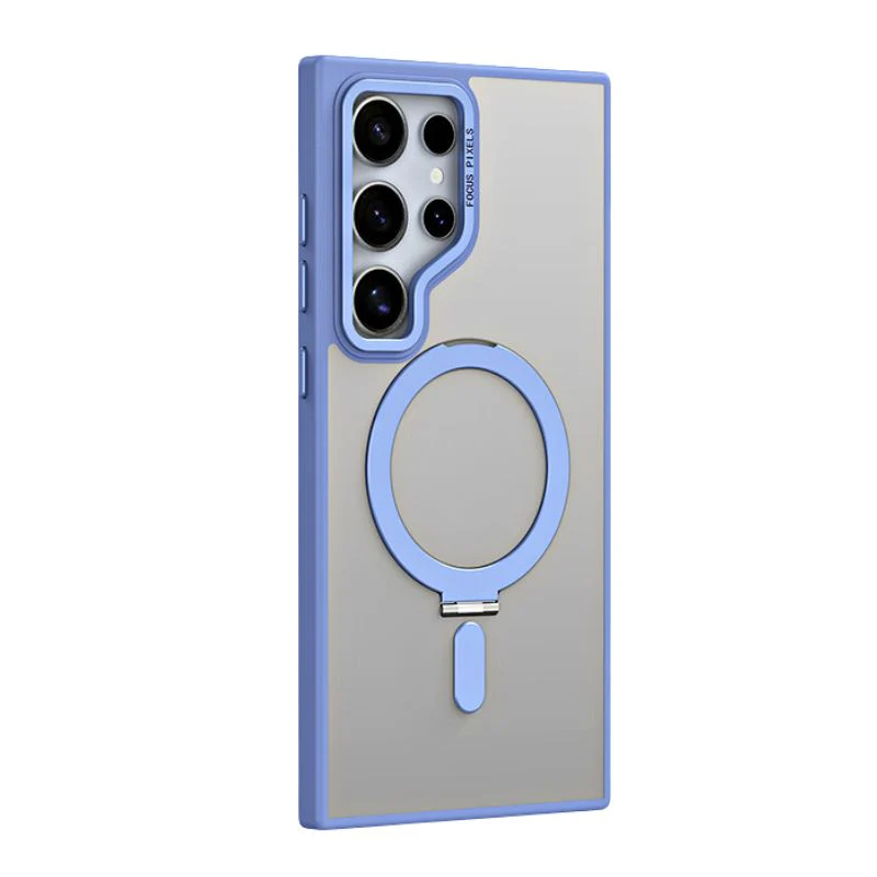 [Magsafe Compatible][Built-in Stand] Samsung Galaxy S23 & Plus & Ultra - Full Aluminum Frame With  Matte Finish Stand Series Case - Image 10