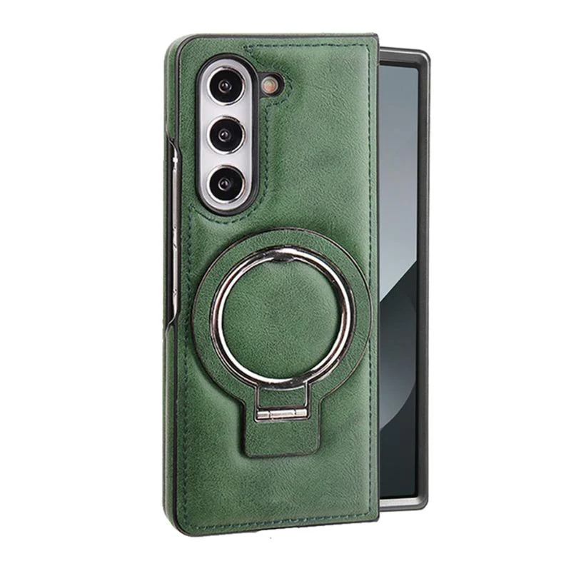 [Magsafe Compatible][Built-in Stand] Samsung Galaxy Z Fold7 - Business Casual Luxury Leather Stand Series Case - Image 3