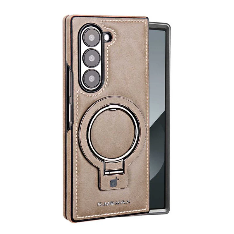 [Magsafe Compatible][Built-in Stand] Samsung Galaxy Z Fold7 - Business Casual Luxury Leather Stand Series Case - Image 5
