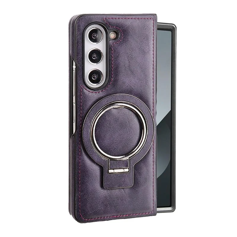 [Magsafe Compatible][Built-in Stand] Samsung Galaxy Z Fold7 - Business Casual Luxury Leather Stand Series Case - Image 6
