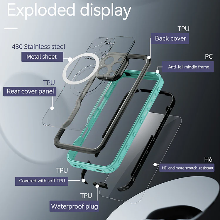 [MagSafe Compatible][DUP Series] Apple iPhone 16 / 16 Plus / 16 Pro / 16 Pro Max Redpepper IP68 Waterproof Heavy Duty Tough Armor Case - Image 9