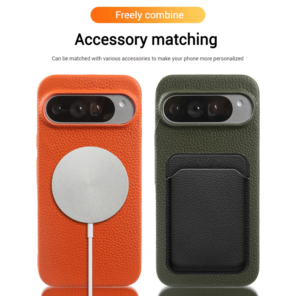 [Magsafe Compatible] Google Pixel 10 / Pro / XL - Premium Cowhide Drop Proof Genuine Leather Series Case - Image 3