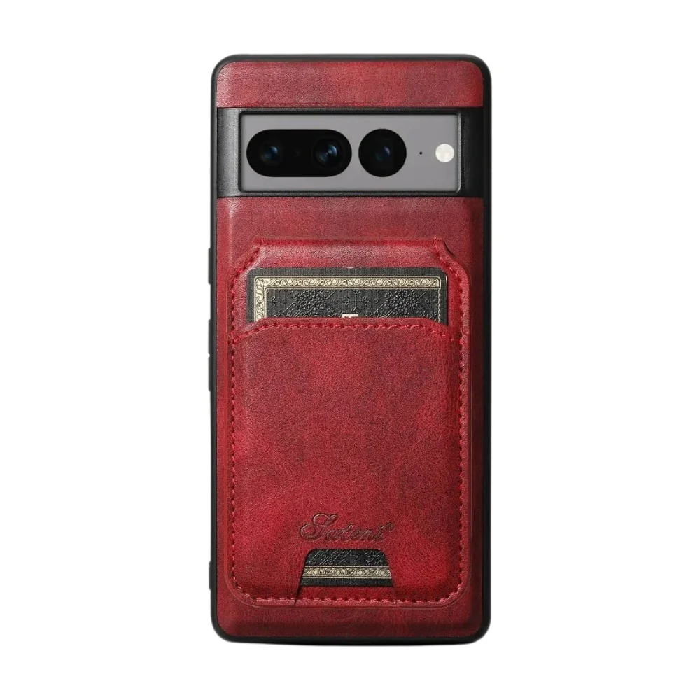 [Magsafe Compatible] Google Pixel 7/Pro/A - Premium Leather Magnetic Wallet Stand Protection Case - Image 5