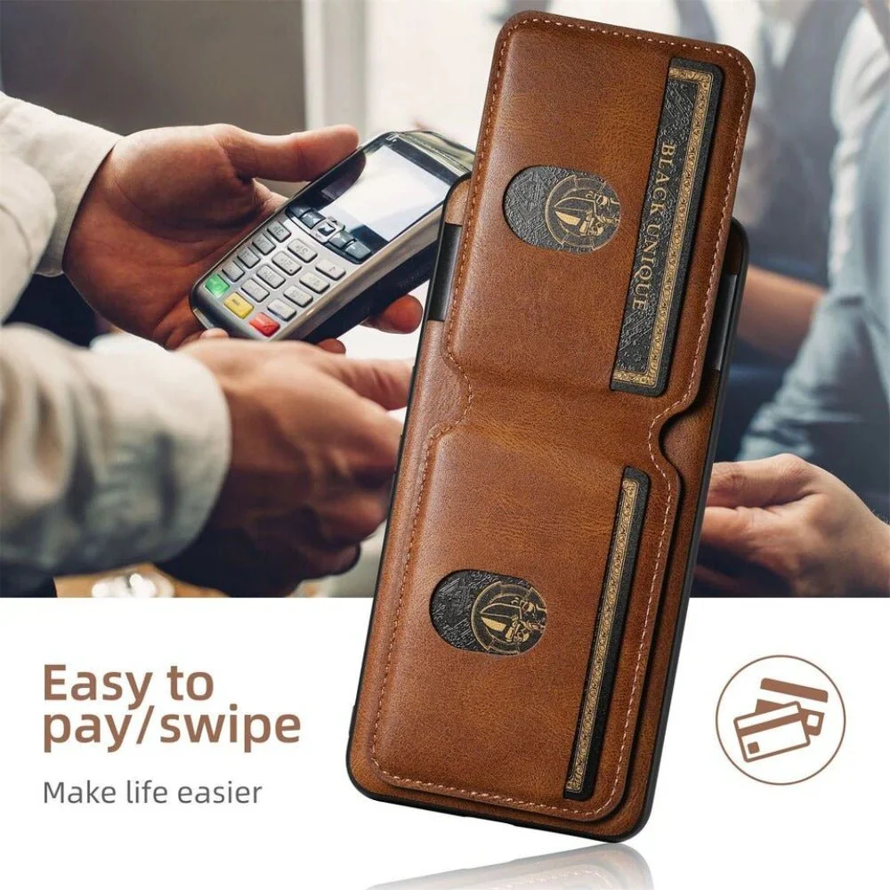 [Magsafe Compatible] Google Pixel 7/Pro/A - Premium Leather Magnetic Wallet Stand Protection Case - Image 8