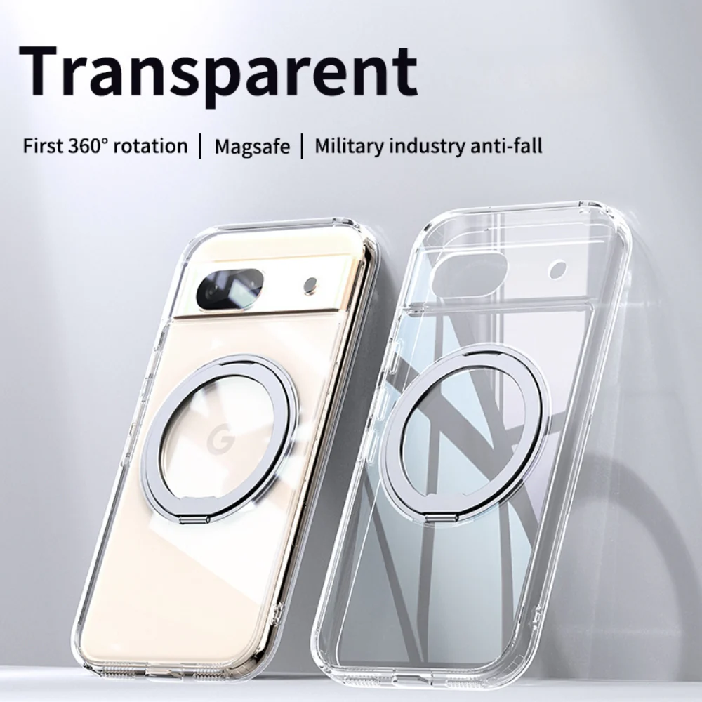 [Magsafe Compatible] Google Pixel 9/Pro/Pro XL - 360° Rotating Metal Stand Phone Case - Image 3