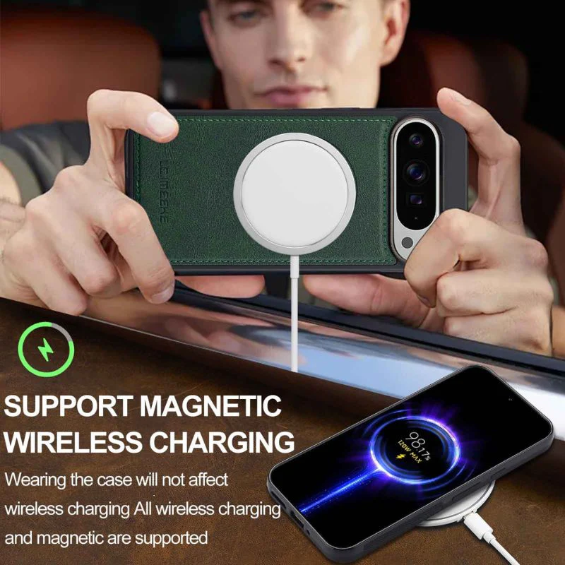 [Magsafe Compatible] Google Pixel 9/Pro/XL - Business Shockproof Leather Essentials Series Case - Image 3