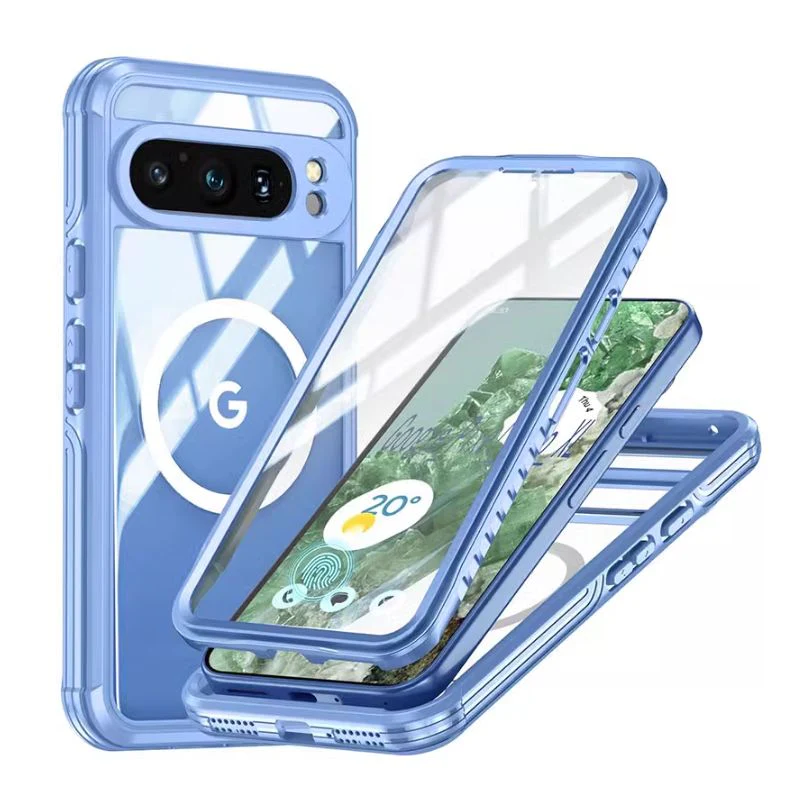 [Magsafe Compatible] Google Pixel 9/Pro/XL - Transparent Full Covered Shockproof Lifeproof Series Case - Image 10
