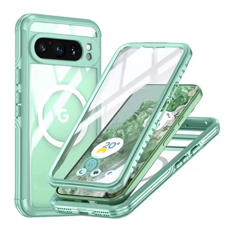 [Magsafe Compatible] Google Pixel 9/Pro/XL - Transparent Full Covered Shockproof Lifeproof Series Case - Image 11