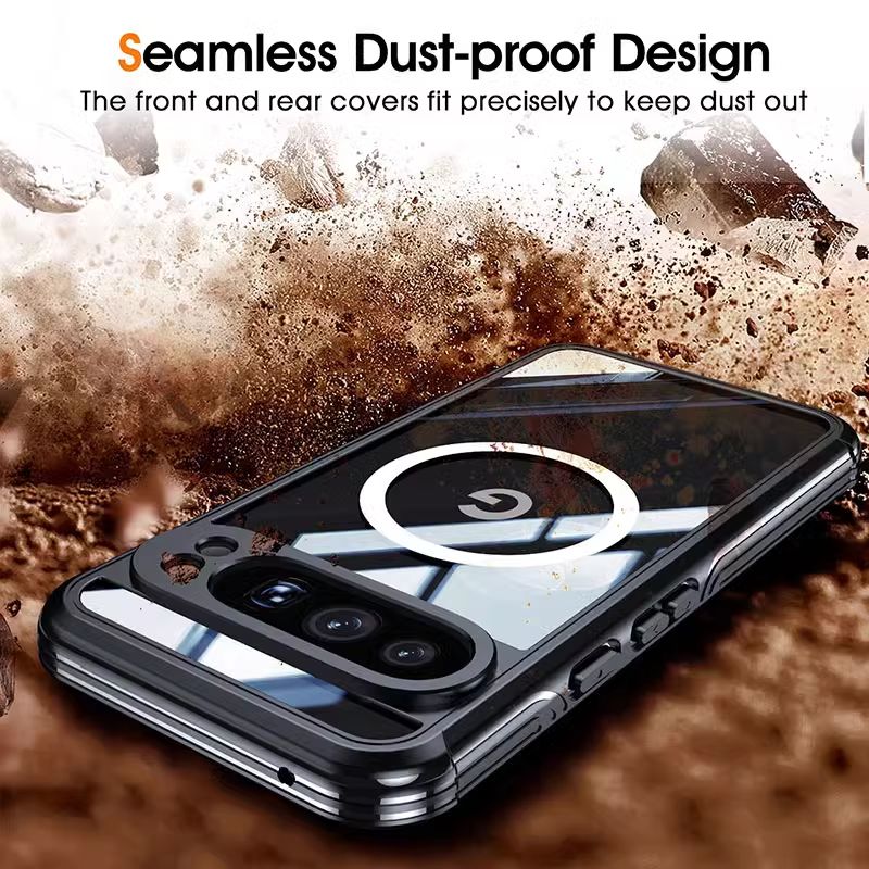 [Magsafe Compatible] Google Pixel 9/Pro/XL - Transparent Full Covered Shockproof Lifeproof Series Case - Image 7