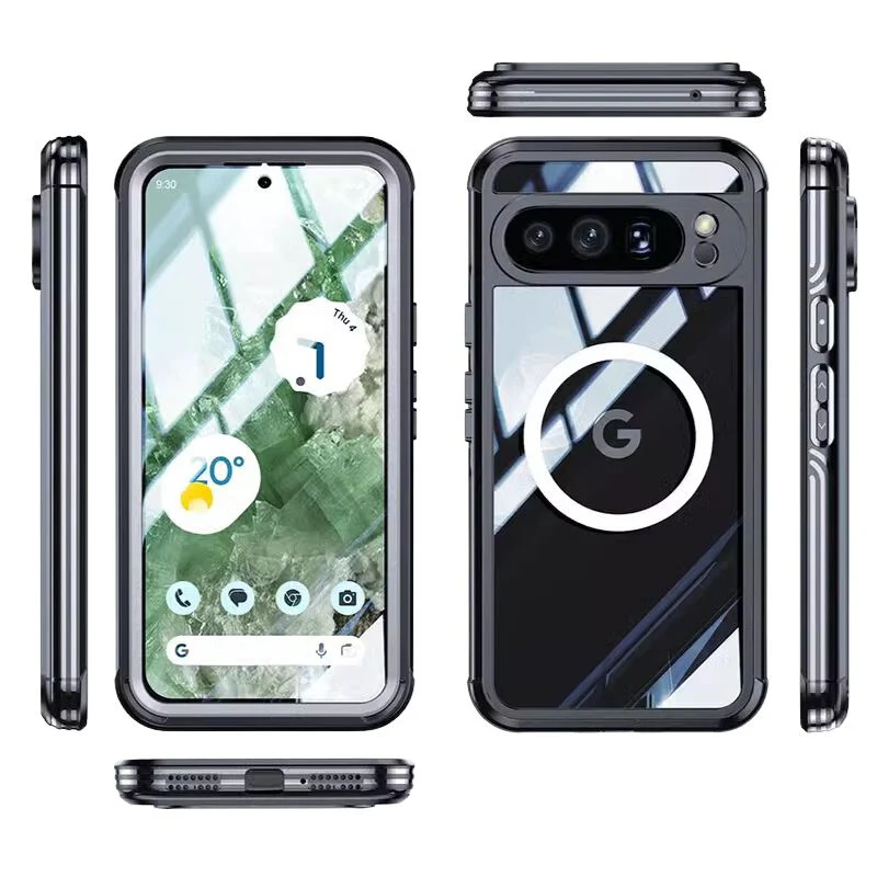 [Magsafe Compatible] Google Pixel 9/Pro/XL - Transparent Full Covered Shockproof Lifeproof Series Case - Image 8
