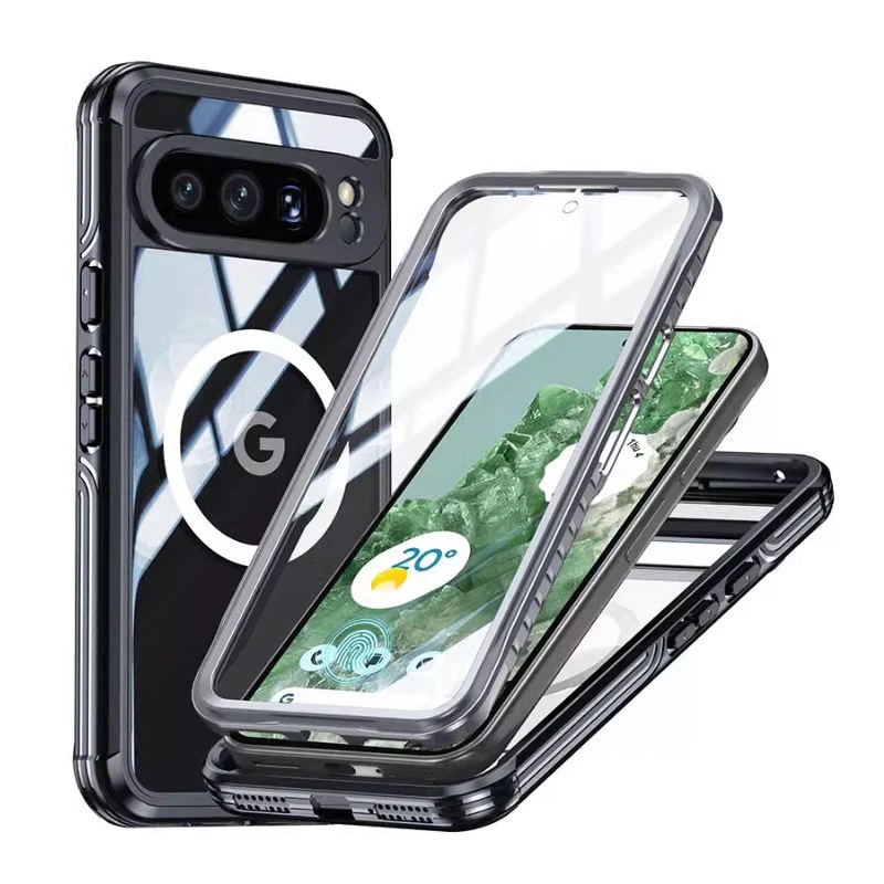 [Magsafe Compatible] Google Pixel 9/Pro/XL - Transparent Full Covered Shockproof Lifeproof Series Case - Image 9