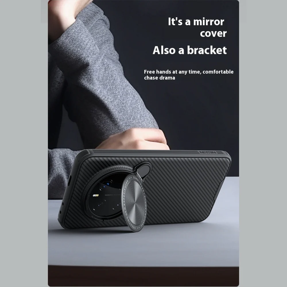 [Magsafe Compatible] Honor Magic7 Pro - Super Matte Shield Flip Style Lens Camera Stand Protective Case - Image 5