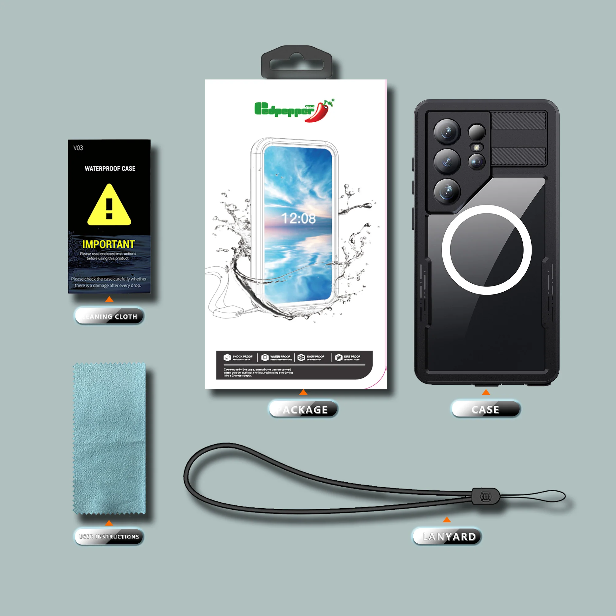 [Magsafe Compatible] [Mars Series] Samsung Galaxy S26 Ultra (S948) Shellbox Full Covered Waterproof Heavy Duty Tough Armor Case - Image 3
