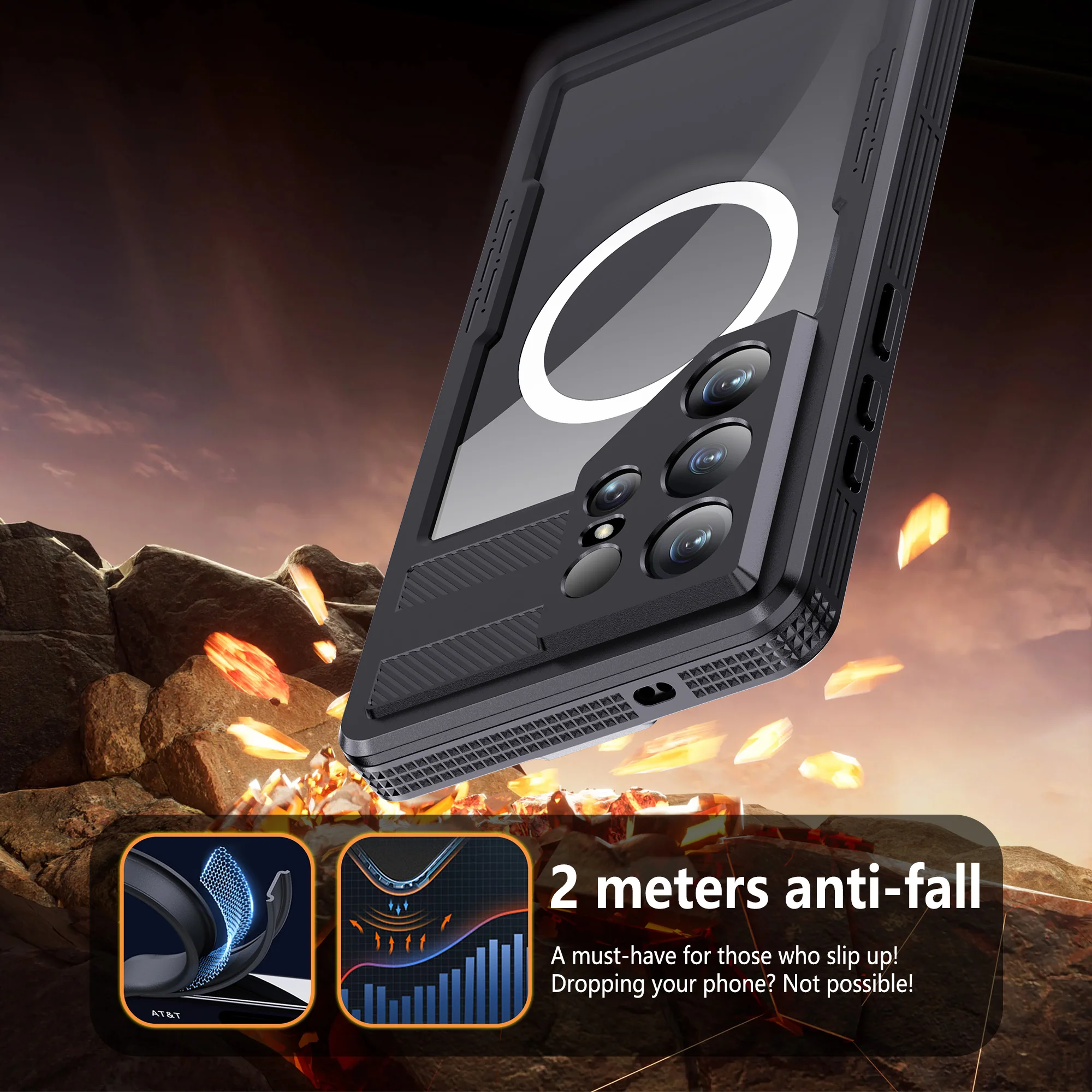 [Magsafe Compatible] [Mars Series] Samsung Galaxy S26 Ultra (S948) Shellbox Full Covered Waterproof Heavy Duty Tough Armor Case - Image 9