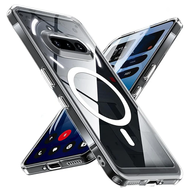 [Magsafe Compatible] Nothing Phone (3a)/Pro Transparent Crystal Shockproof Protective Case - Image 2