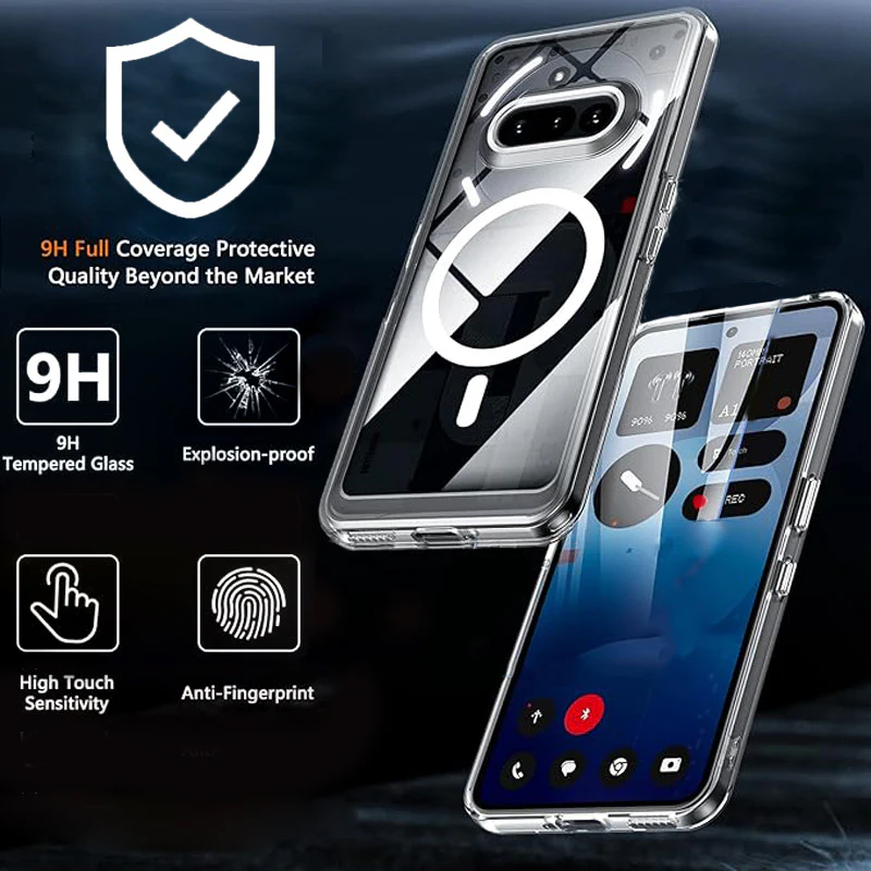 [Magsafe Compatible] Nothing Phone (3a)/Pro Transparent Crystal Shockproof Protective Case - Image 4