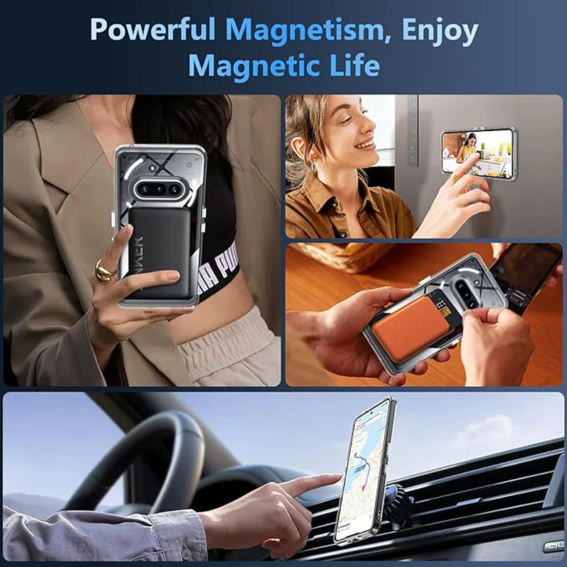 [Magsafe Compatible] Nothing Phone (3a)/Pro Transparent Crystal Shockproof Protective Case - Image 6